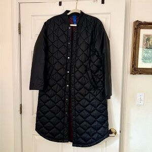Kit and Ace Women's Large Black Quilted Puffer All Day Long Parka Coat